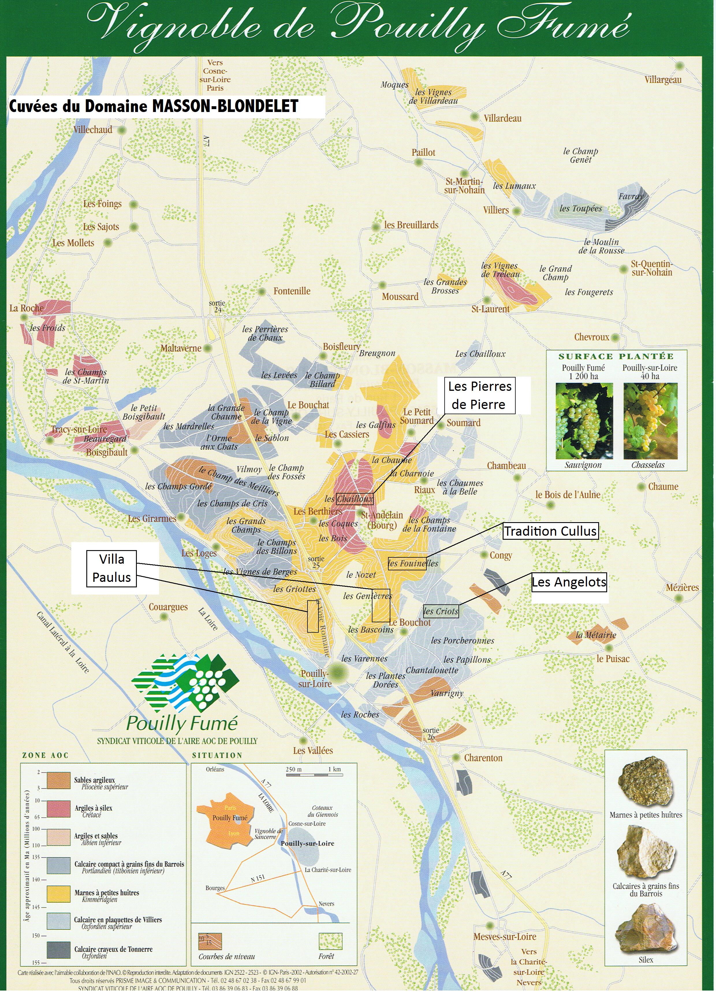 Carte du vignoble Pouilly-Fumé